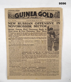 Australian edition of WW2 newspaper "Guinea Gold".