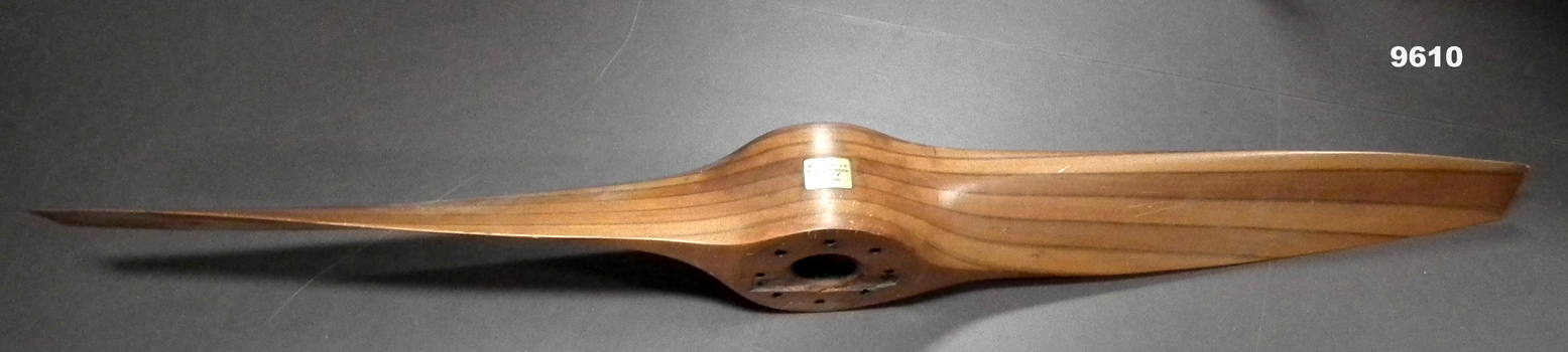 Wooden Aircraft propellor with plaque.