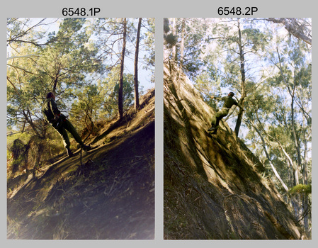 Adventurous Training - Abseiling, 4th Field Survey Squadron, Mount Remarkable National Park, SA. 1987.