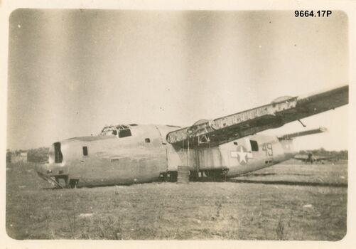 9664.17P Crashed Liberator Italy                                                                              