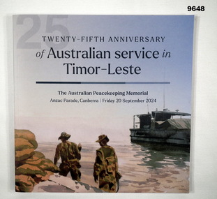 Book - Anniversary of Australian Service in Timor-Leste.