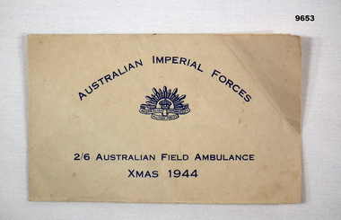 Christmas Card AIF 2/6 Australian Field Ambulance XMAS 1944.