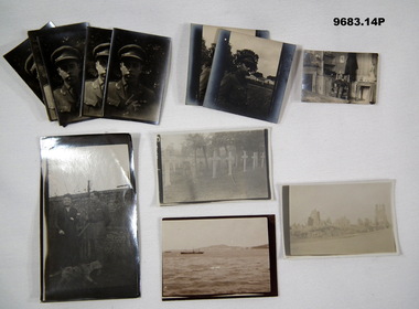 Series of 14 photos revolving around one soldier.