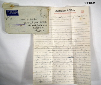 Letter and envelope addressed to John Coates.