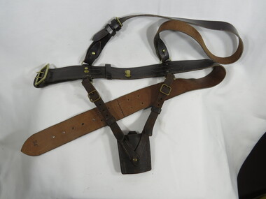 Belt - Sam Browne with sword scabbard.