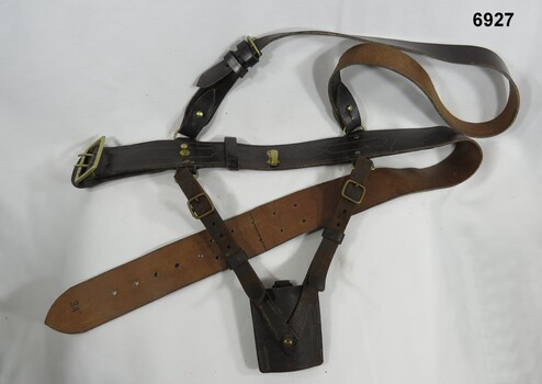 Belt - Sam Browne with sword scabbard.