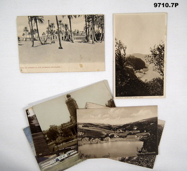 Seven postcards from various places WW1.