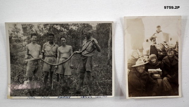 Two black and white photographs of WW2 service personnel.