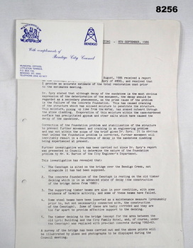 Surveyors report on a cenotaph.