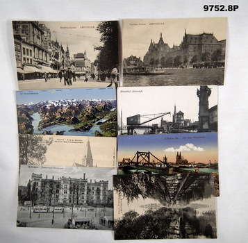 selection of eight postcards from Germany.