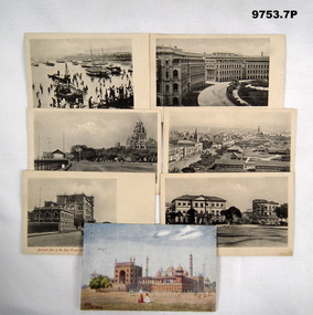 Seven postcards mostly of Bombay India.