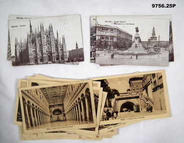 Postcards collected on leave in Italy.