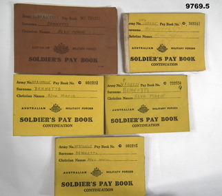 Five Australian Military Forces, Soldiers Pay Books.