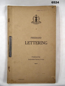 Pamphlet - Australian Survey Corps - Freehand Lettering Pamphlet 1947, Australian Survey Corps, Balcombe, 1947