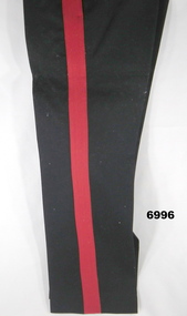 Black Mess Dress trousers with red stripe.