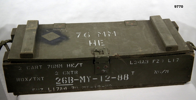 Projectile Green timber Ammo box.