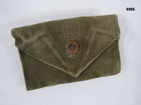 Universal small webbing khaki pouch.