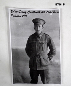 Photo of Edgar Crosthwaite Palestine 1916.