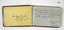 Hard cover autograph book with handwritten messages on coloured paper pages.