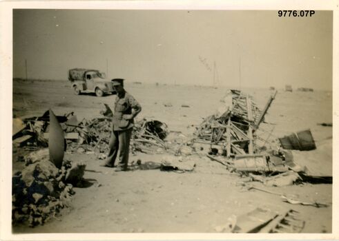9776.07P Western Desert Tobruk Another crash Fritzie brought down with AA fire Tobruk