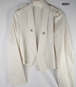White formal Mess Dress Jacket.