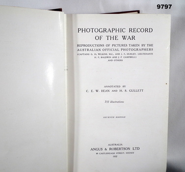 Photographic Record of the War 1914-18.