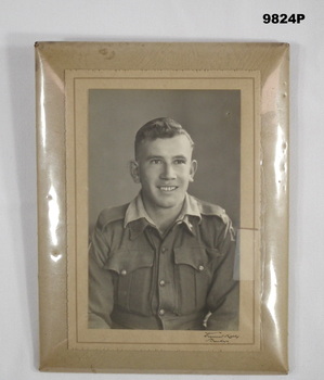 Framed photo of an Australian Soldier.