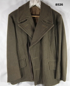 Half length Woollen Khaki Coat.