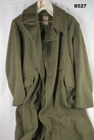 Great Coat, Khaki Woollen full length.