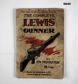 Book, Instruction manual for a Lewis gunner.