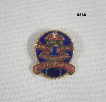 Metal lapel badge for a Military Association.
