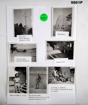 Collage of photos of Aust. Army Soldiers training c.1954.