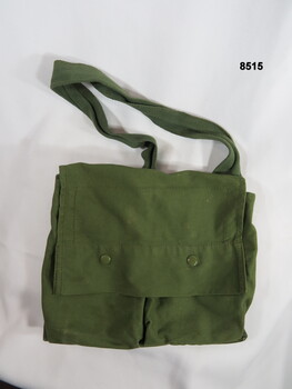 Army green two pouch carry pack.