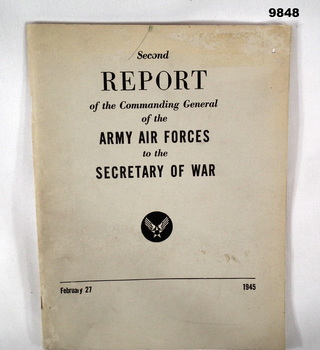 Book report on the Army Air Forces, WW2.