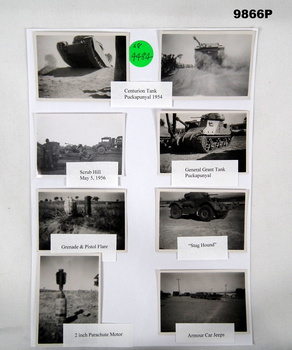 Collage of photographs of various tanks.