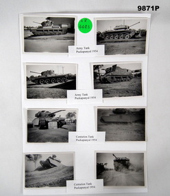 Series of photos of Tanks at Puckapunyal, 1954.