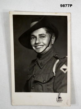 Photographic postcard of an Australian Soldier in uniform.