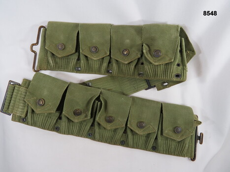 Ten pouch ammunition belt for M1 ammunition USA.