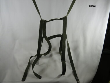 Webbing harness, H. Suspender.