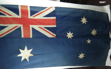 Australian Flag with Union Jack in corner.