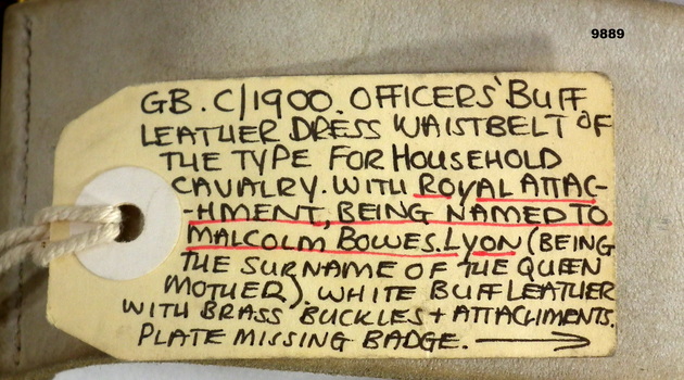 Label for Dress Uniform Waist belt.