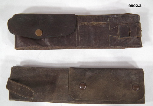Two WW2 Brown Leather money belts.