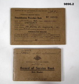 Soldiers Record Books, WW2.