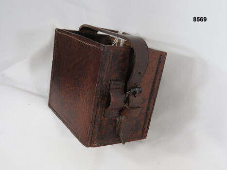 Medium size leather camera case.