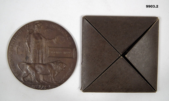Commemorative plaque with waterproof cover.