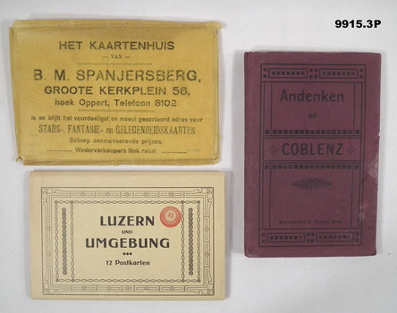 Series of 3 postcard packs from WW1