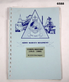 31 x page Blue Card covered booklet, plastic binding