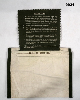 Repellent holder and instructions.