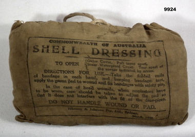 WW2 Shell dressing in pouch.