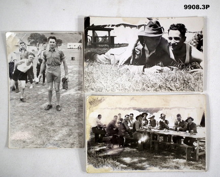 A soldier and mates at various activities.
